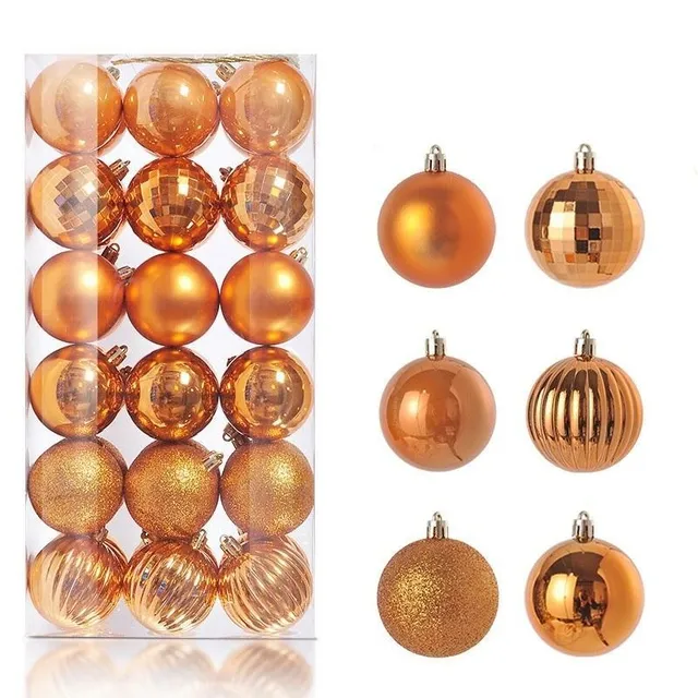 Trendy Christmas tree balls in different colours Bianca