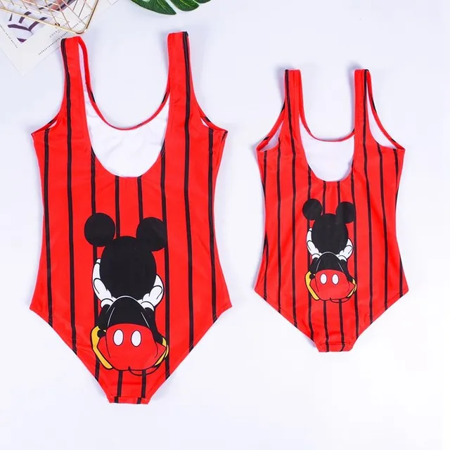 Costum de baie super drăguț pentru mamă și fiică Mickey