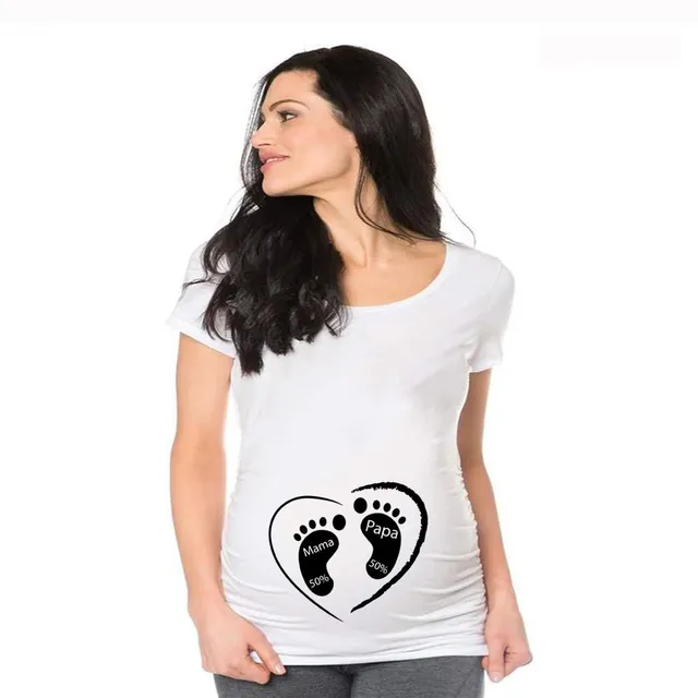 Koszulka damskie dla kobiet w ciąży z krótkimi rękawami