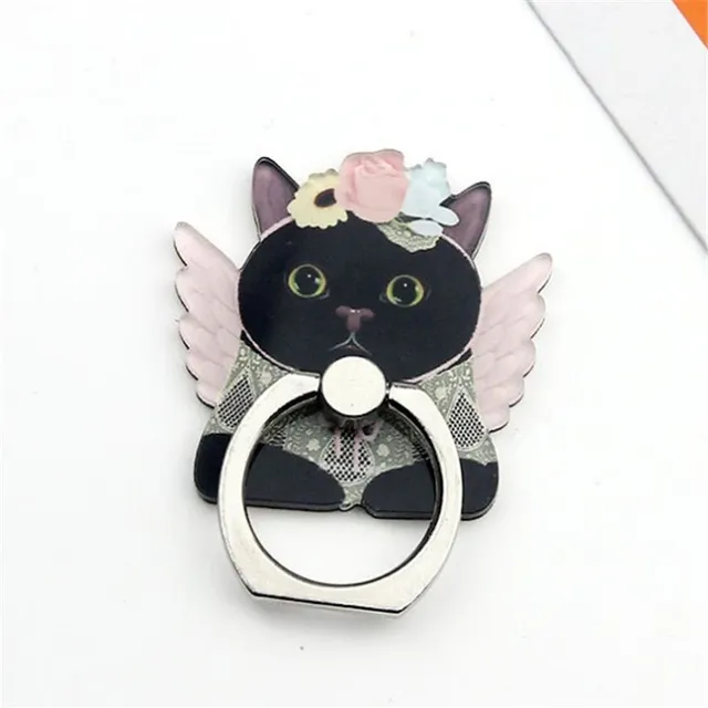 Cute vintage metal PopSockets holder in the shape of a cat