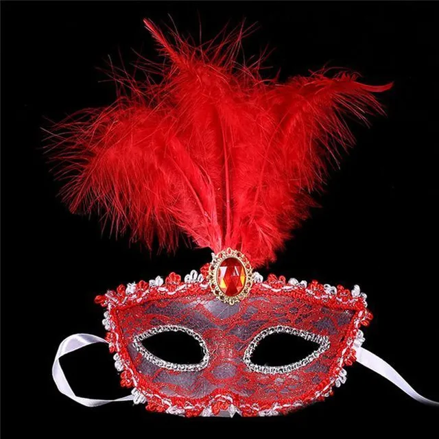 Sensual eye mask with feathers and different colors