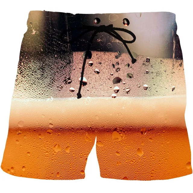 Shorts with original 3D print for lovers of golden mocha