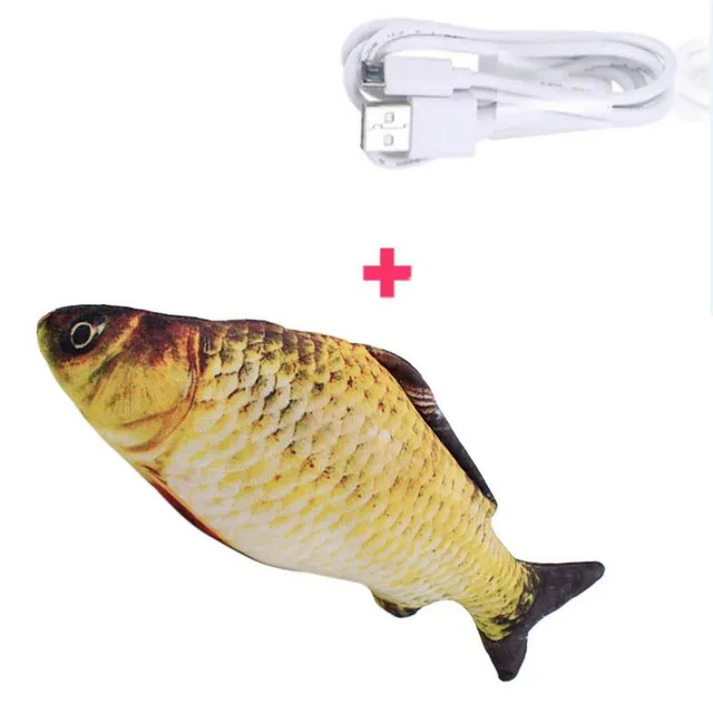 Electric Funny Cat Fish Simulator Beating Usb Jumping Cat Toy