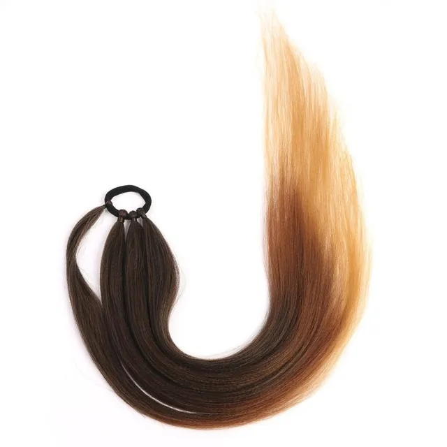 Synthetic hair strands to thicken or lengthen the hairstyle