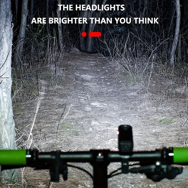 USB rechargeable bicycle light LED, 6 modes, front light on mountain bike for outdoor cycling