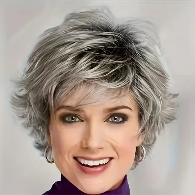 Short wigs with bangs - artificial fibre - suitable for beginners