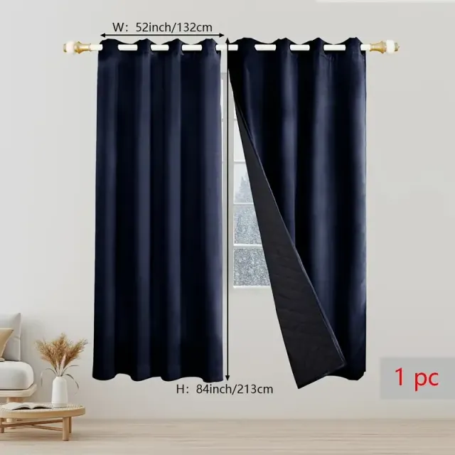 Heat and sound insulation curtains - modern decoration for doors and windows, heated, against the wind