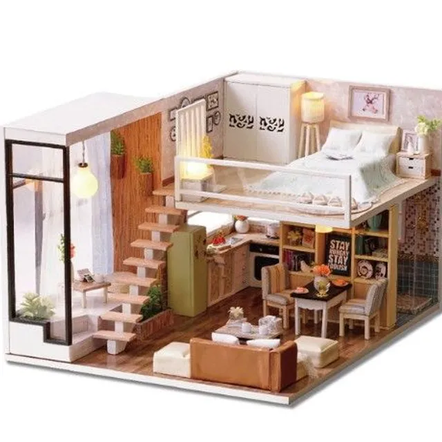 Luxury wooden dollhouse