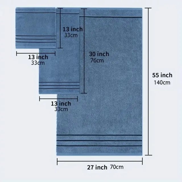 8ks Mäkká bavlnená utierka sada, mäkké a fluffy Uteráky do kúpeľne, 2 Kúpeľňa Uteráky 28" X 55," 2 Uteráky na rukách 13" X 29" A 4 Uteráky na tvári 13" X 13"