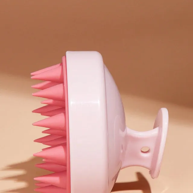 Massage and exfoliating silicone hairbrush - care for healthy and shiny hair