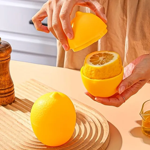 Lemon shaped storage box to preserve freshness