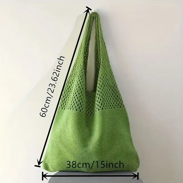 Knitted shopping bag for women - minimalist and universal design for everyday use