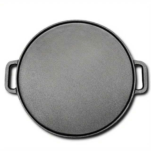 Double-sided cast iron grill pan