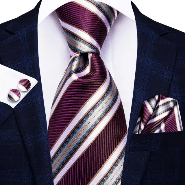 Luksusowy jedwabny krawat męski sn-3345