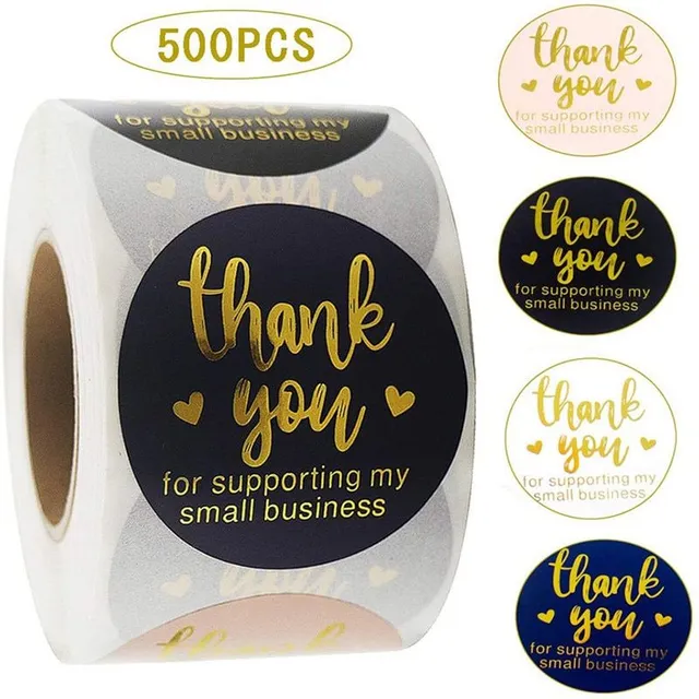 Cute thank you round stickers for Agni gift wrapping