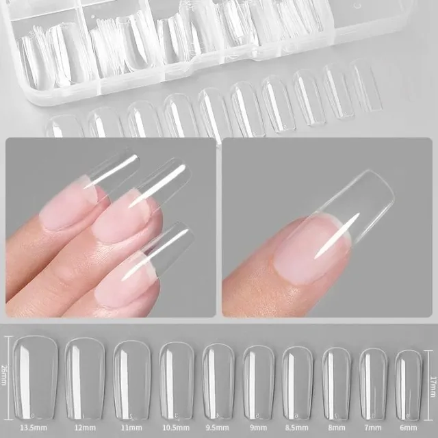 Artificial adhesive nails for creating acrylic nails in several shapes Ipatiy