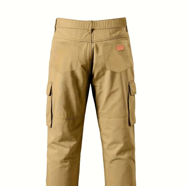 Men's cargo pants made of solid cotton with multiple pockets for every wear, to work and outdoors