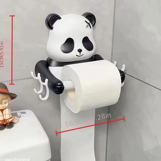 Roztomilý držiak na toaletný papier s panda/bunka