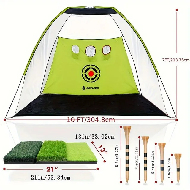 Training Network At Golf With Twig At Strikes, High Impact Network, 304,8 X 213,36 Cm, Large Size S Holes For Exercise Clipping, For Outdoor/Indoor/Garden Yard