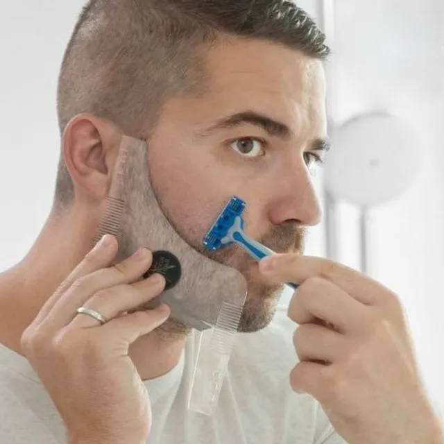 Șablon pentru bărbierit cu pieptene pentru barbă