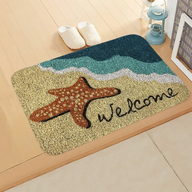 Beautiful doormat in front of the door