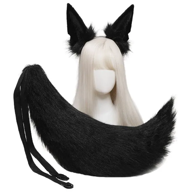 Fox Ears Tail Headband Cosplay Costume Accessories
