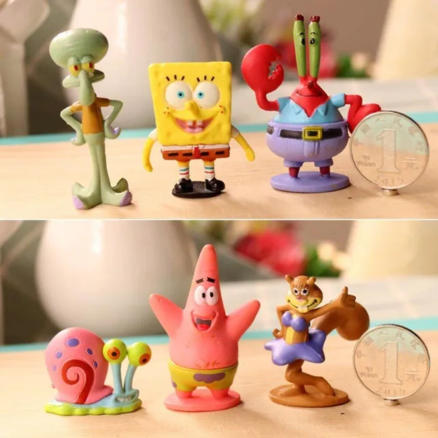 Figurky Spongebob v kalhotách - 6 ks