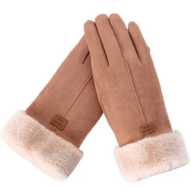 Ladies luxury gloves with wool lining Marika