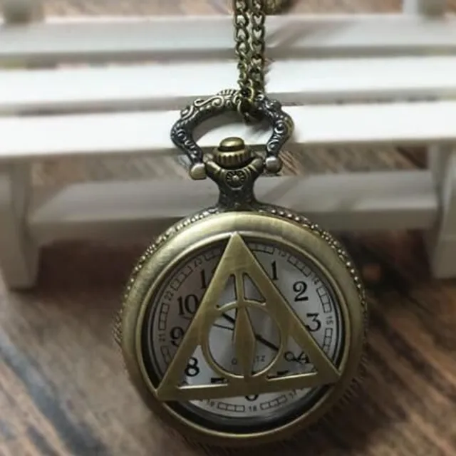 Ceas de buzunar analogic unisex în formă de monedă preferată din saga filmelor Harry Potter