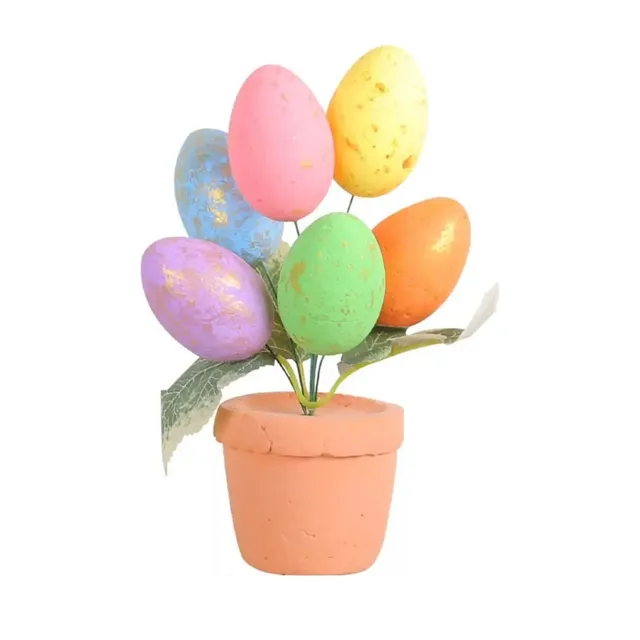 Florist with Easter eggs and beautiful patterns