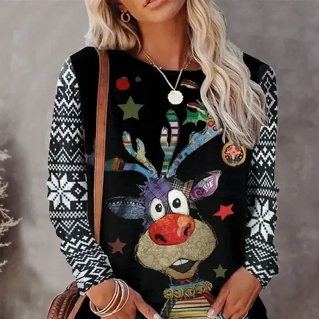 Christmas Women's Long Sleeve Autumn Street Clothes Daily Informal Clothes