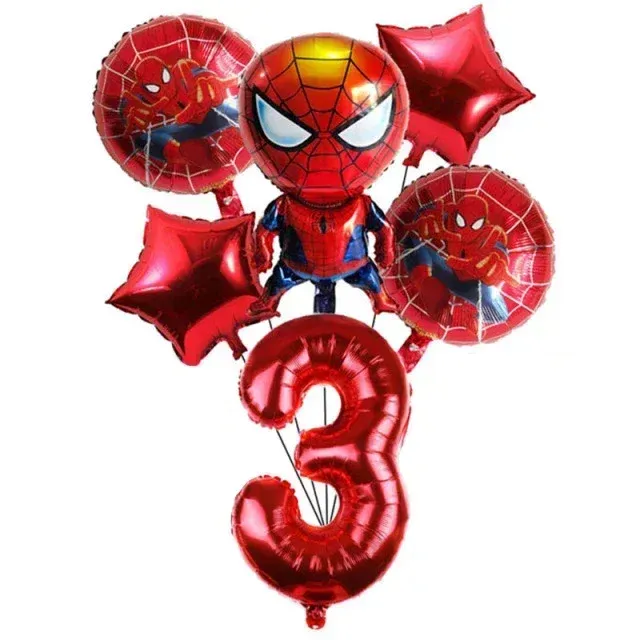 Set di accessori e palloncini per il compleanno con motivi del popolare eroe Spider-man