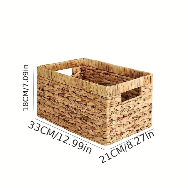 1 pc Water hyacint storage basket with built-in handles