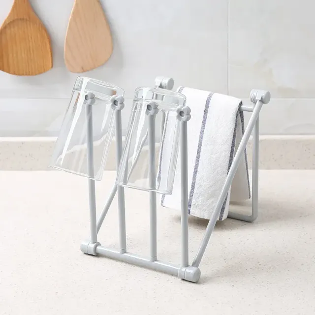 Practical mini stand for kitchen towels and rags - several color variants