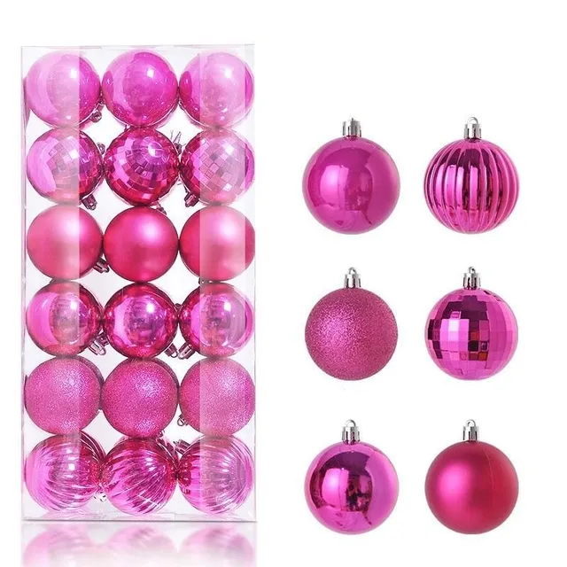 Trendy Christmas tree balls in different colours Bianca