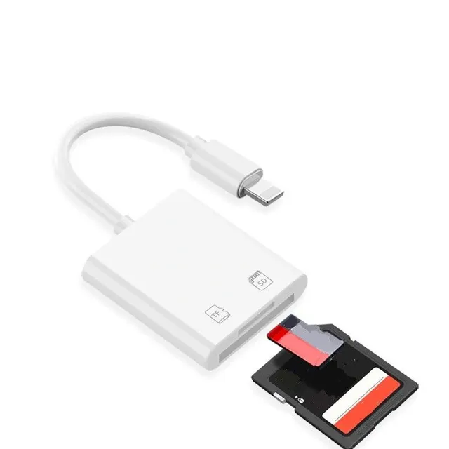 Lightning memory card reader for Apple iPhone