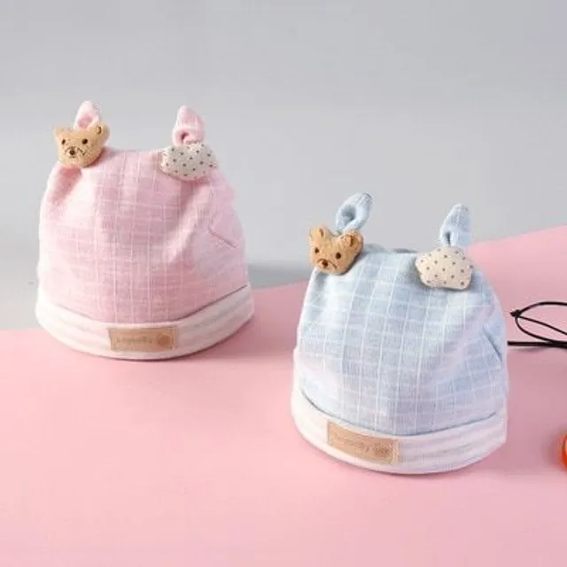 Piękna czapka dla niemowląt 0-3m - więcej kolorów