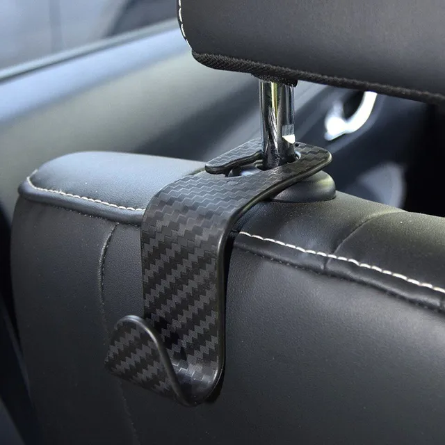 Handy plastic hook for hanging on the headrest of front seats for Wade bags and backpacks