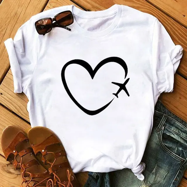 Tricou elegant pentru femei Hearts