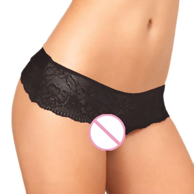 Women's erotic thong with a hole