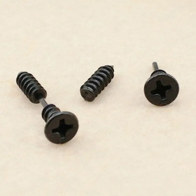 Men's earrings in the shape of a screw - 10 colours