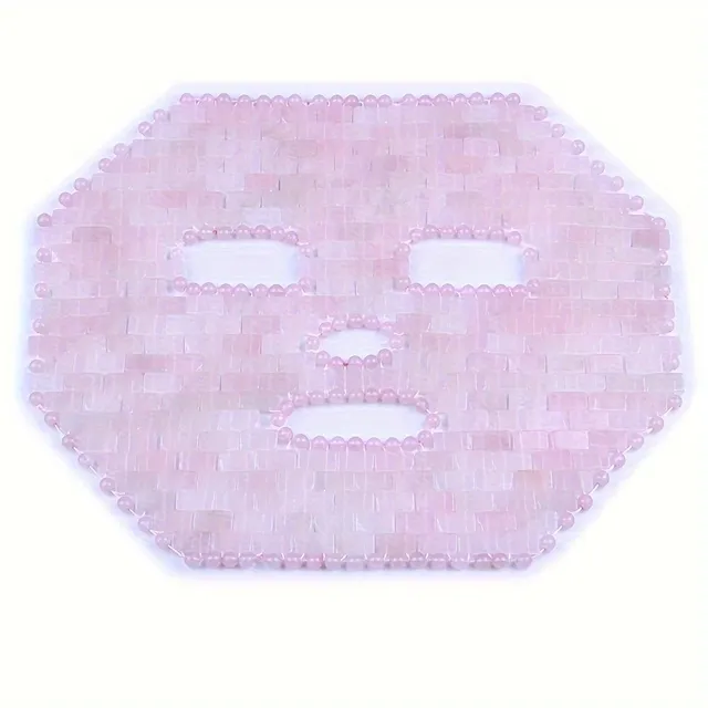 1ks Natural Jade Crystal Sleep Mask Cold Therapy Jade Eye Mask - Vyhlazování vrásek Rose Quartz Jade Maskas - Crystal Stone Masážní přístroj na obličej, Ideální volba pro dárky