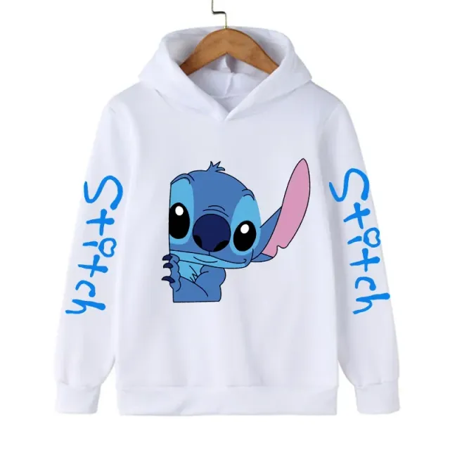 Detská mikina s kapucňou a roztomilá tlač Stitch