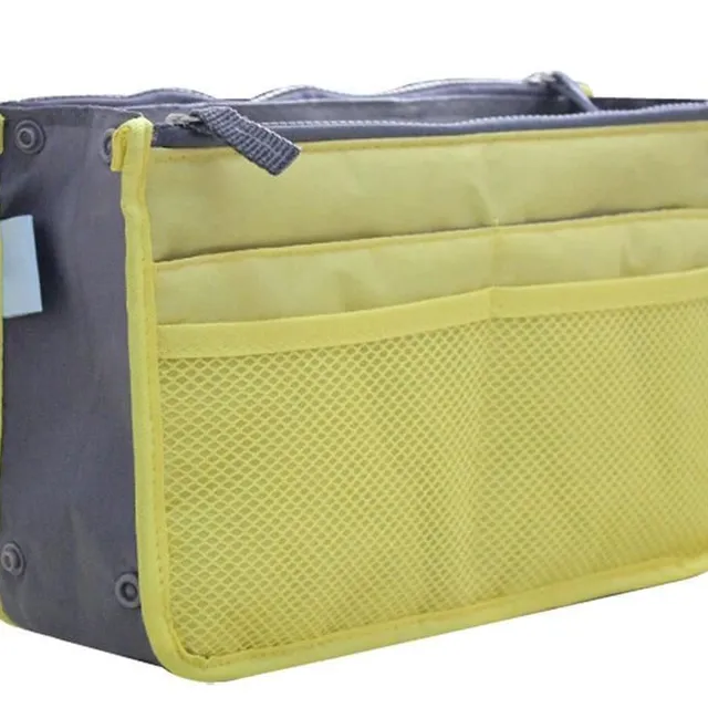 Cosmetic bag with Rose compartments Yellow