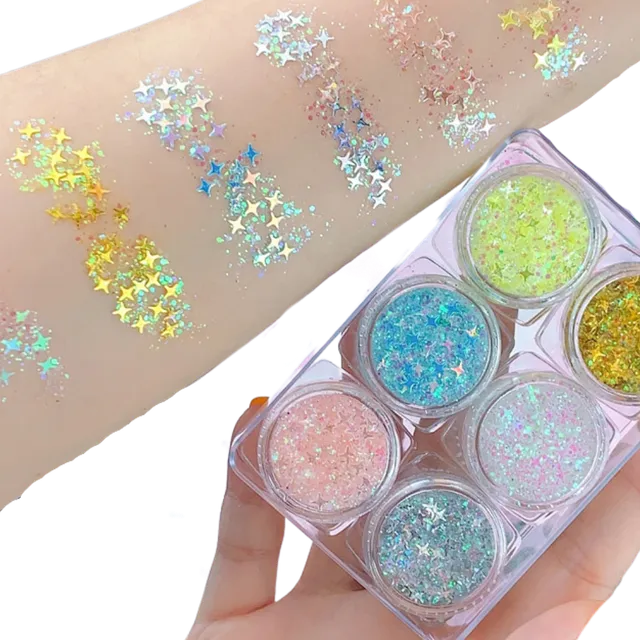 Face and body glitter set