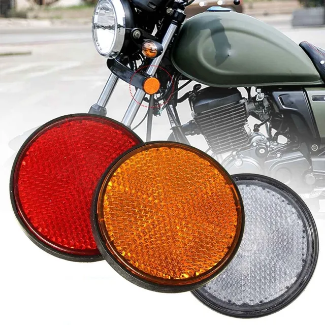 Screw-on motorcycle reflector 2 pcs