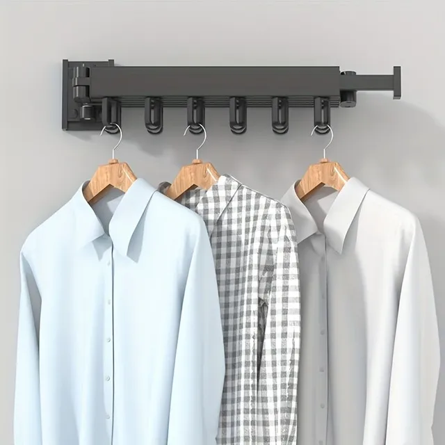 Praktický a úsporný nástěnný sušák na prádlo - Rozložitelné a skládací police pro pohodlné sušení prádla na vzduchu