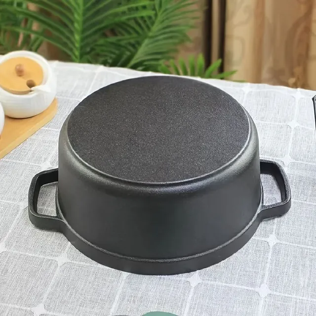 Cast iron pot for all occasions - non-sticky and durable, with double ears