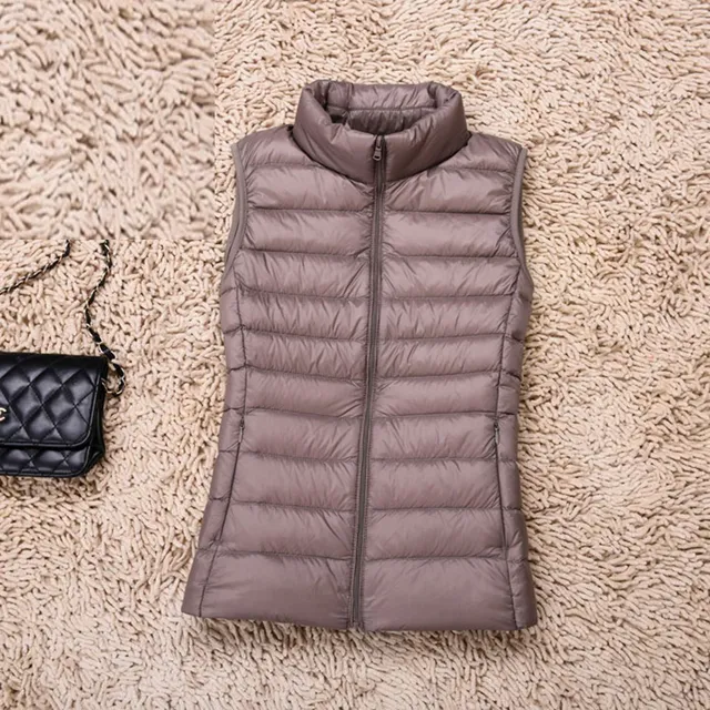 Beautiful ladies lightweight down vest Khaki L