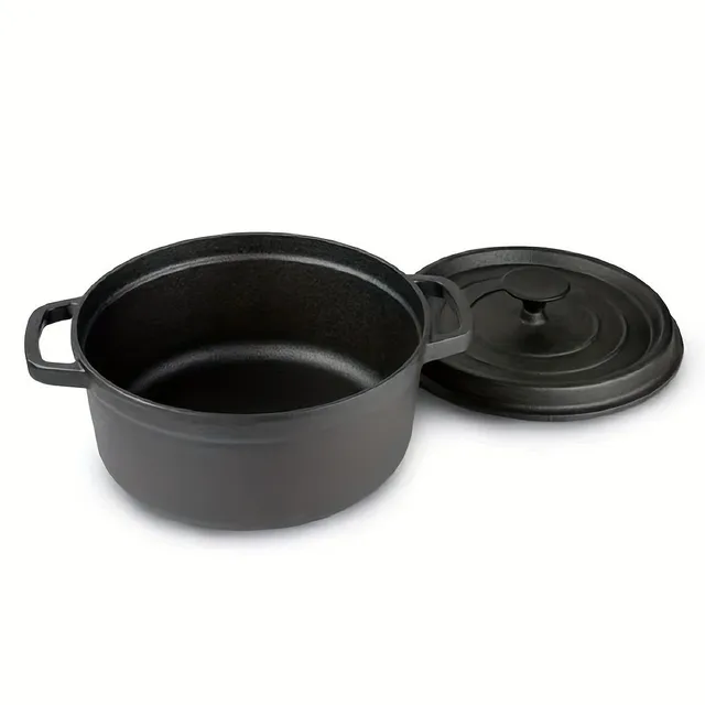 Cast iron pot for all occasions - non-sticky and durable, with double ears